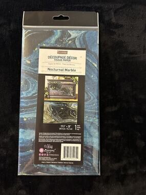 New Re-Design With Prima NOCTURNAL MARBLE Decoupage Decor Tissue Paper 19”x30”